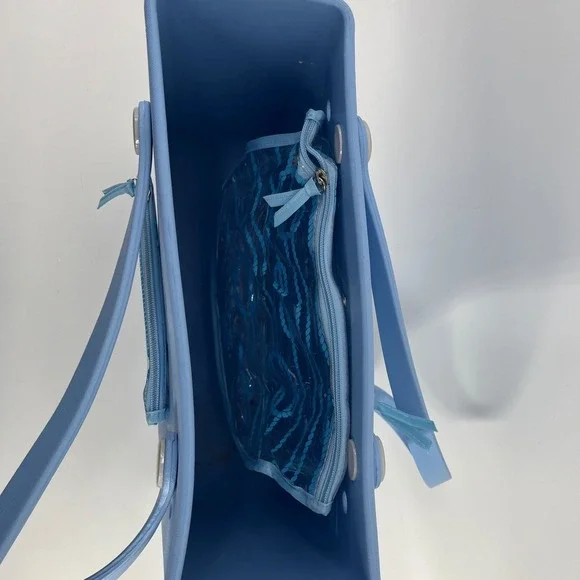 Bogg Bag Baby Tote Light Carolina on my Mind Blue Waterproof Washable Beach Bag - Picture 6 of 8